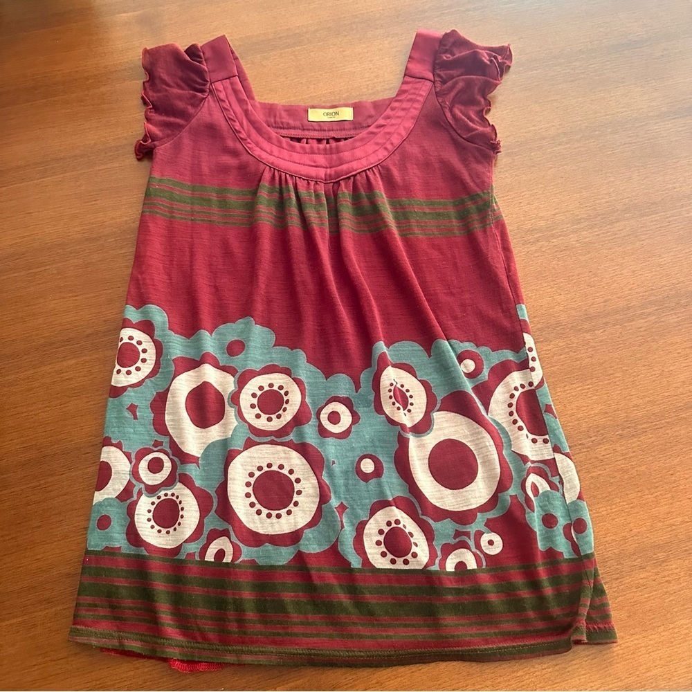 Women’s Orion London Burgundy Floral Mini Dress XS / Small - Picture 2 of 9
